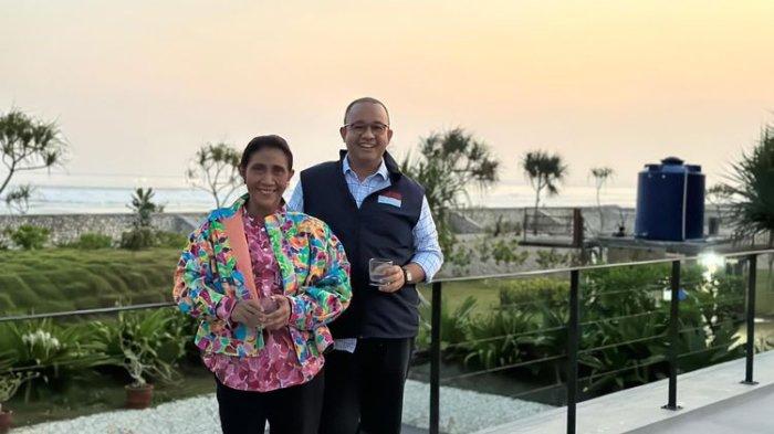 Pertemuan bakal calon presiden (bacapres) Koalisi Perubahan untuk Persatuan (KPP) Anies Baswedan dengan Mantan Menteri Kelautan dan Perikanan Susi Pudjiastuti di Pangandaran, Jawa Barat, Senin (24/7/2023). (IG)