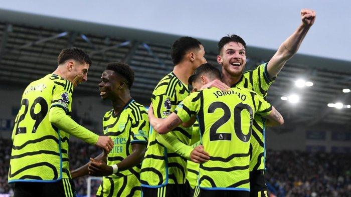 Arsenal menang atas Brighton pada pekan ke-32 Liga Inggris, Sabtu (6/4/2024)