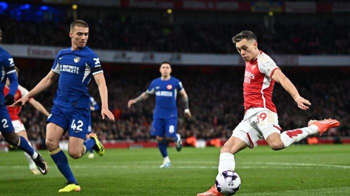 Hasil Liga Inggris - Arsenal membantai Chelsea 5-0 di Stadion Emirates pada laga tunda pekan ke-29, Rabu (24/4/2024) dini hari WIB.