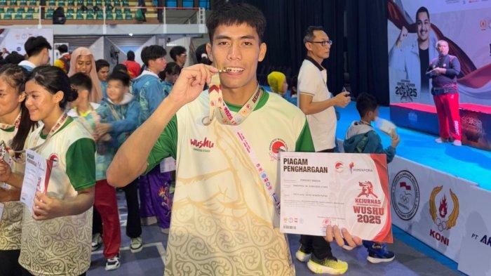 Fereddy Sinaga Raih Emas di Kejurnas Wushu 2025, Fokus Tatap POMNAS