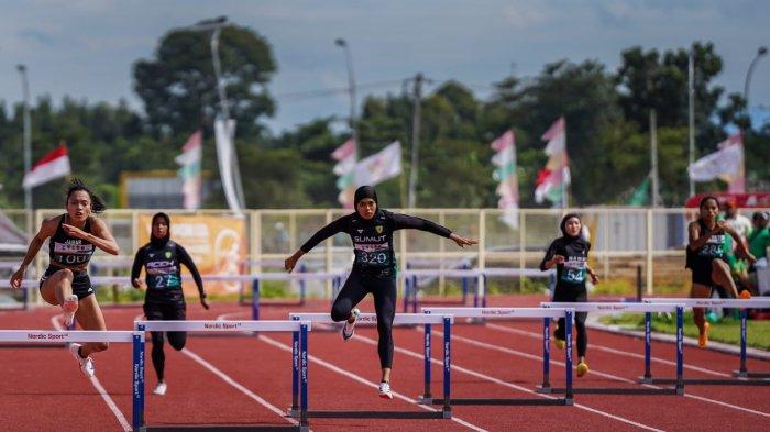 Atlet lari Sumut, Nella Agustin peraih 3 medali emas Pekan Olahraga Nasional XXI Sumut-Aceh 2024 