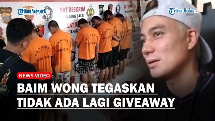 Baim Wong menyambangi Polres Tanjungbalai untuk melihat secara langsung pelaku penipuan giveaway yang mencatut namanya di media sosial, Rabu (5/7/2023).