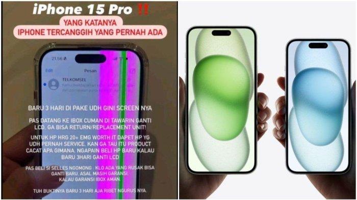 Baru 3 Hari Beli, Layar iPhone 15 Pro Pria Ini Bergaris, Niat Ditukar Malah Sulit, Ini Kata iBox