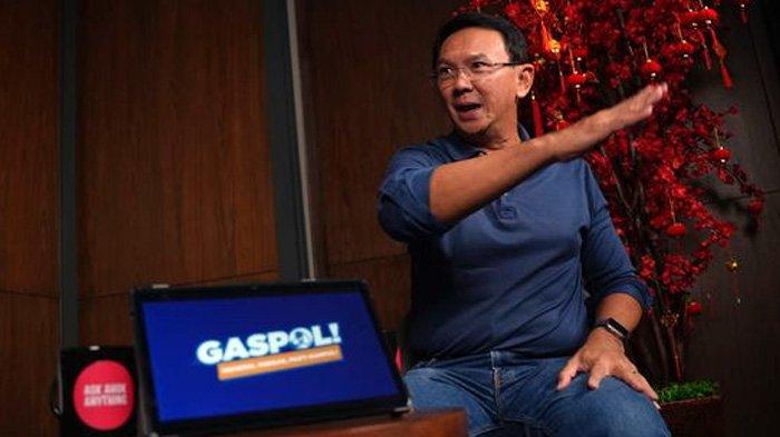 Basuki Tjahaja Purnama atau Ahok saat diwawancarai oleh KOMPAS.com dalam program Gaspol di kawasan Cibubur, Jakarta Timur, Selasa (12/11/2024).(KOMPAS.com/ANTONIUS ADITYA MAHENDRA)
