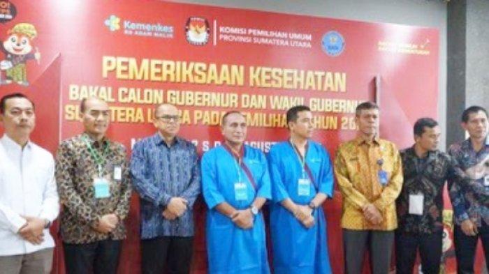 Sebanyak 28 orang calon kepala daerah di Sumatera Utara menjalani pemeriksaan kesehatan di Rumah Sakit Umum Pusat Haji Adam Malik Medan sejak Jumat (30/8/2024). (Istimewa)