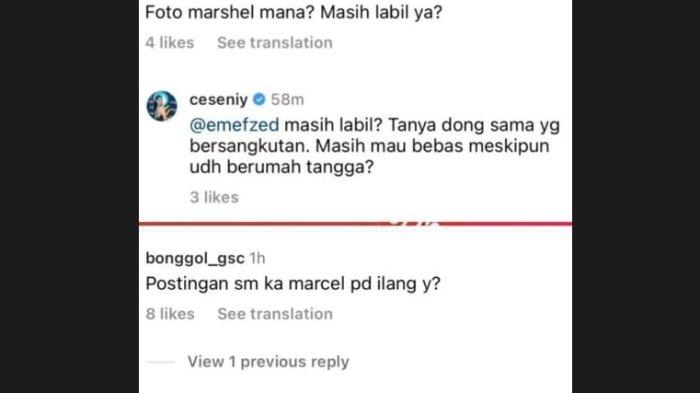 Cesen Eks JKT48 balas komentar netizen perihal alasannya menghapus foto sang suami di Instagram pribadinya.