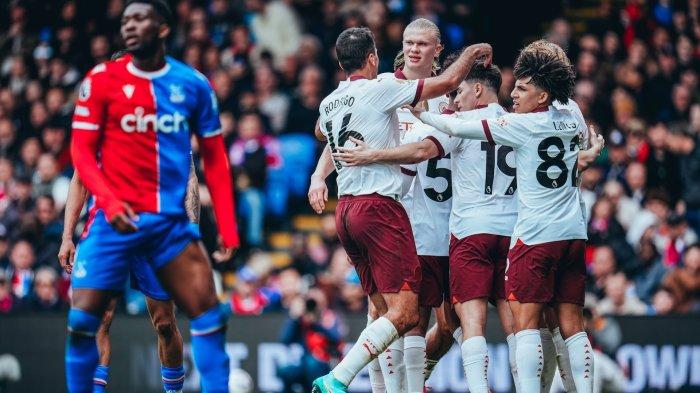 Manchester City menang atas Crystal Palace pekan ke-32 Liga Inggris, Sabtu (6/4/2024)