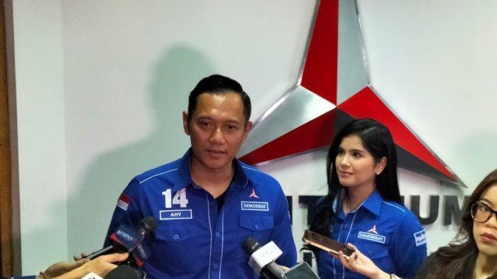 DEMOKRAT DIFITNAH- Ketua Umum Partai Demokrat Agus Harimurti Yudhoyono alias AHY di kantor DPP Partai Demokrat, Menteng, Jakarta Pusat pada Rabu (4/6/2025). AHY bantah ikut campur masalah ijazah Jokowi.
