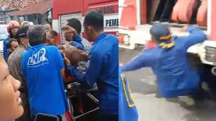 DETIK-DETIK Petugas Damkar Terlindas Truk Pemadam Kencang di Tegal, Begini Nasibnya Sekarang