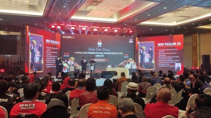 Debat publik perdana pemilihan Gubernur dan Wakil Gubernur Sumut 2024 diwarnai pujian Bobby Nasution ke Edy Rahmayadi.
