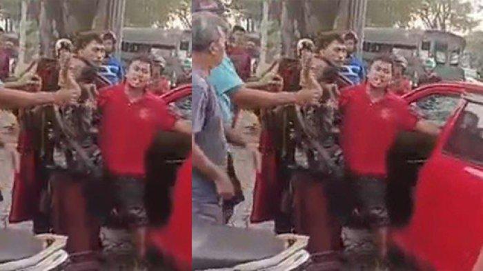 Detik-detik Dua Mobil Kejar-kejaran karena Maling Pisang, Anggota Polisi di Atas Kap Mobil Diangkut