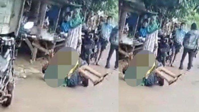 Detik-detik Nenek-nenek Berkelahi Saling Jambak dan Guling-guling di Pasar, Gegara Cinta Segitiga