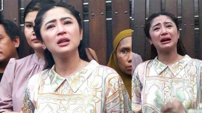 Dewi Perssik menangis dan berurai air mata menceritakan bagaimana ia dibentak-bentak oleh Ketua RT Malkam.