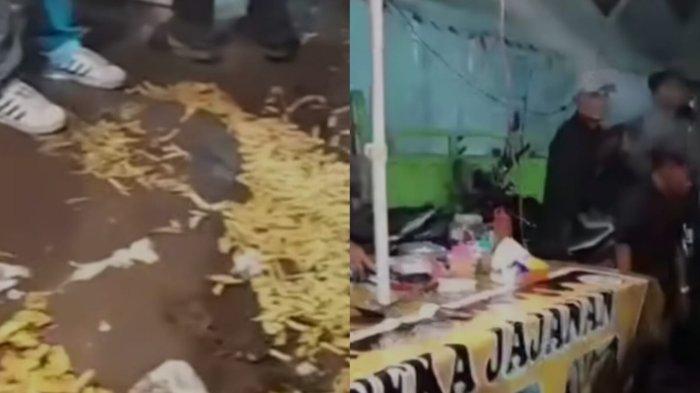 Diduga pedagang di usir dan dagangannya di buang pada kegiatan MTQ ke-57 Medan, Kamis (16/5/2024). Video ini viral di sosial media.