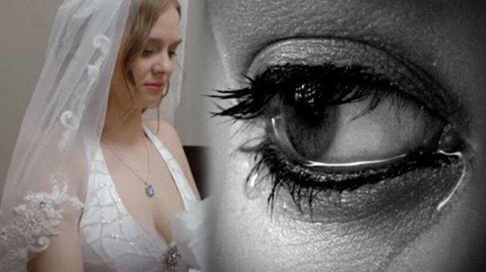 Ilustrasi pengantin sedih - Dua Tahun Menikah, Wanita Syok Lihat Foto Nikah Mertua, Ternyata Nikahi Kakak Sendiri, Kok Bisa?