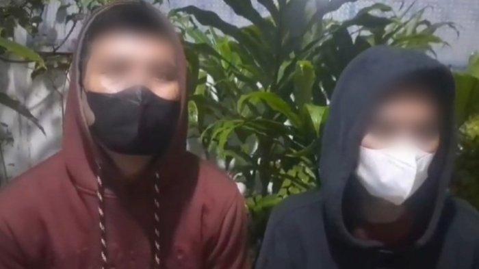 OKNUM POLISI PERAS WARGA - Dua korban pemerasan oknum polisi, Rabu (19/2/2025). Polda Lampung masih dalami dugaan oknum polisi peras dua warga
