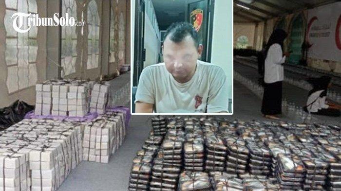 EKO, Pelaku Order Fiktif Takjil Buka Puasa di Masjid Raya Sheikh Zayed Ditangkap Polresta Solo 19 April 2024. Foto sjumlah kotak takjil dan maka pesana catering yang telah sampai di Masjid Raya Sheikh Zayed Solo. Itu merupakan hasil pesanan fiktif dari orang yang konon ingin bersedekah makan sahur. (TribunSolo.com/Istimewa)