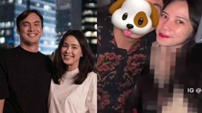 RENDY DIDUGA SELINGKUH LAGI -- (kiri) Rendy Kjaernett dan istrinya, Lady Nayoan / (kanan) Rendy Kjaernett diduga dengan selingkuhannya, Bella || Reaksi Rendy Kjaernett usai Viral Foto Mesra dengan Wanita, Unggah Momen Kebersamaan Keluarga