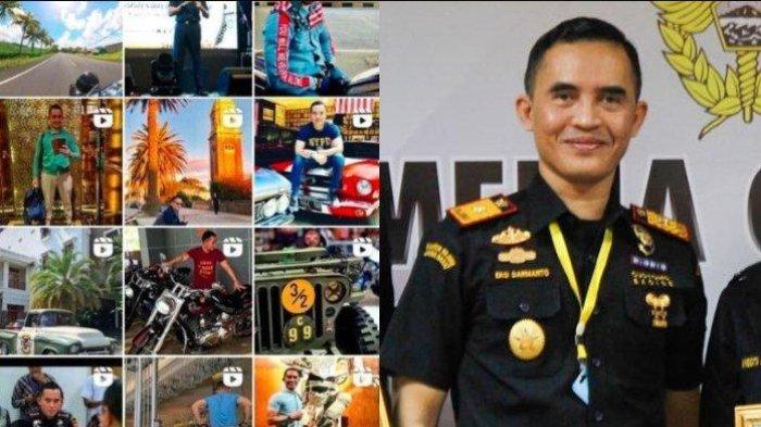 Tangkapan layar unggahan Kepala Bea Cukai Yogyakarta, Eko Darmanto (kiri). Eko Darmanto saat menjabat sebagai Kepala Bea Cukai Purwakarta (kanan). 