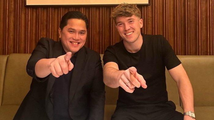 Ketua PSSI, Erick Thohir bersama Ole Romeny calon pemain naturalisasi Timnas Indonesia