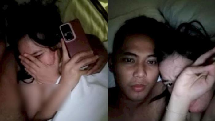 FOTO PERSELINGKUHAN:  Foto syur Brigadir Ismoyo Ramadiansyah bersama seorang wanita bertelanjang yang hanya ditutupi oleh selimut.