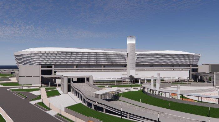 Gambaran renovasi Stadion Teladan yang sedang dalam proses pengerjaan oleh Pemko Medan bersama Kementrian PUPR. /HO