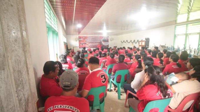 Ketua DPD PDI Perjuangan Sumut Drs Rapidin Simbolon MM hadir kembali di Kepulauan Nias memimpin konsolidasi partai untuk memenangkan PDI Perjuangan maupun Ganjar-Mahfud pada Polres, Sabtu (4/11/2023).