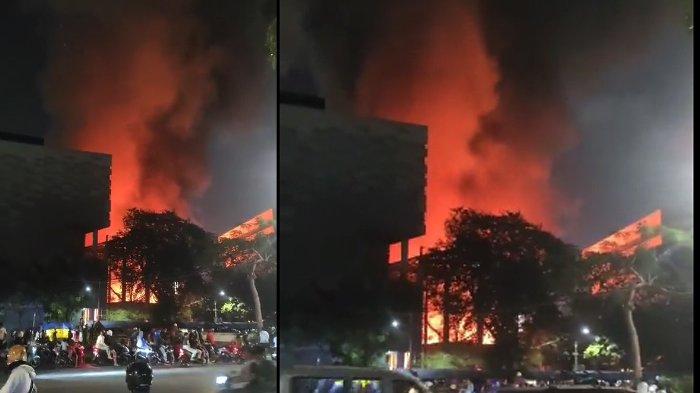 Gedung Museum Nasional Terbakar: Lokasi kebakaran dikabarkan ini di Kelurahan Gambir, Kecamantan Gambir, Jakarta Pusat, Sabtu (16/9/2023) malam. (Twitter)