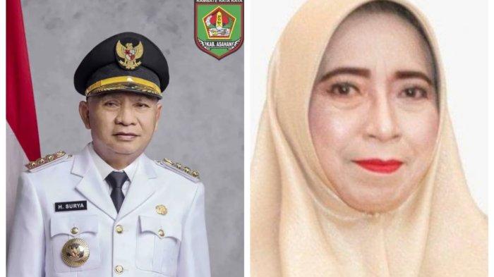 H Surya dan istri, Titiek Sugiharti. (Kolase Tribun Medan)