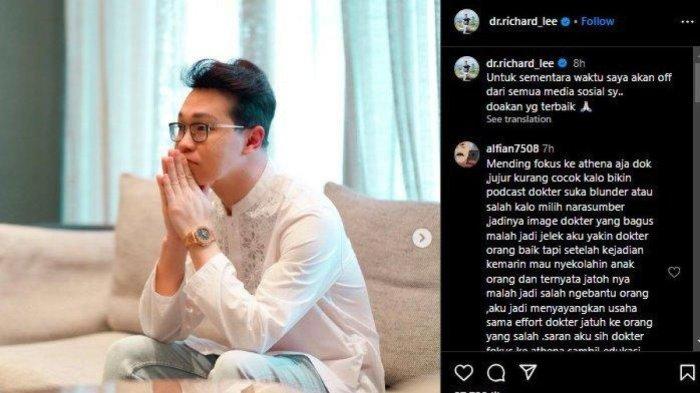 HEBOH Richard Lee Dihujat Netizen Gara-gara Undang Gaga Muhammad ke Podcast, Kini Pamit dari Sosmed