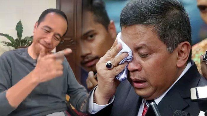 Hasto Kristiyanto Tersangka, Yasonna Laoly Dicekal ke Luar Negeri, Ini Tanggapan Jokowi. (Kolase Tribun Medan)