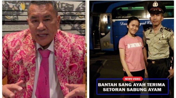 PENEMBAKAN TIGA POLISI: Tangis pilu Sabila Aina Sulistia, putri dari mendiang Kapolsek Negara Batin, AKP Lusiyanto, yang terus memperjuangkan keadilan atas kasus kematian ayahnya, ditembak mati. Kini putri almarhum minta bantuan pengacara Hotman Paris Hutapea. (Kolase Istimewa)