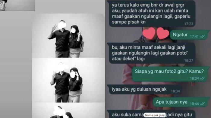 ISI Chat Siswa dan Istri Sah Guru SMA di Subang, Ngaku Terobsesi Suaminya hingga Ajak Foto Mesra