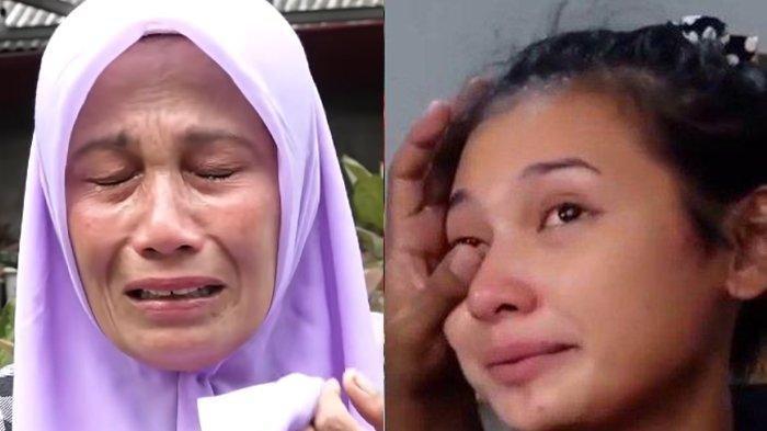 Ibu Indah Permatasari dan mertua Arie Kriting, Nursyah Mustamin, menangis saat ditanya soal cucunya yang baru lahir dari rahim Indah Permatasari.