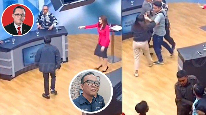 Viral di media sosial cuplikan video politikus Partai Gerindra Immanuel Ebenezer alias Noel nyaris adu jotos dengan dengan politikus PDI Perjuangan (PDIP) Deddy Sitorus setlah keduanya menjadi nara sumber di salah satu stasiun TV swasta. (X)