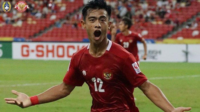 Selebrasi Pratama Arhan setelah mencetak gol penyamaan 2-2 hingga pertandingan berlanjut ke babak tambahan Sabtu 25 Desember 2021