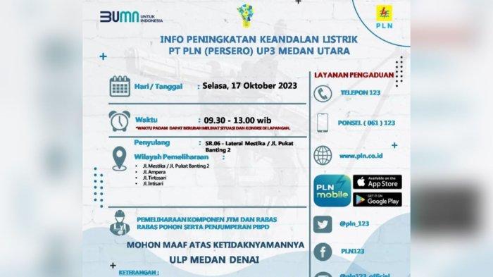 Info pemadaman listrik besok
