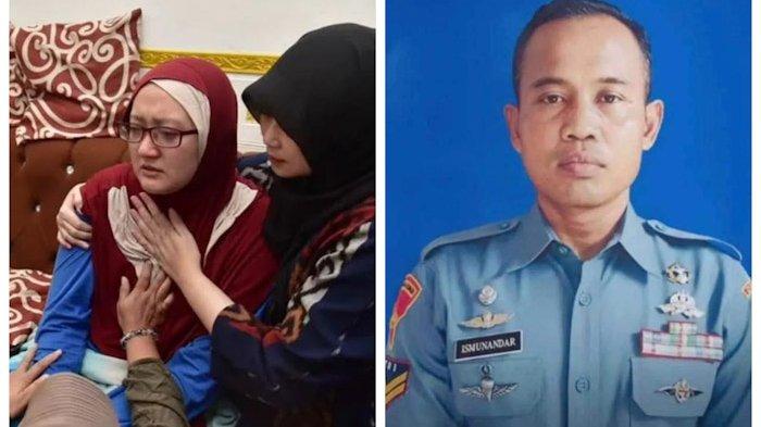Komandan Korps Marinir (Dankormar) TNI AL Mayjen Endi Supardi melayat ke kediaman Ismunandar di Cilandak, Jakarta Selatan, pada Minggu (17/3/2024). Tamak istri Sertu Mar Ismunandar menangis kesedihan. (X)