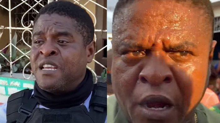 BOS GENG HAITI: Jimmy Chérizier kelahiran Delmas , Ouest , Haiti, 1977. Ia dijuluki Barbecue atau Babekyou. Jimmy Chérizier saat ini pemimpin gangster/geng Haiti. Ia mantan polisi nasional dan panglima perang Haiti. Gengnya disebut disingkat G9 atau FRG9 yang berbasis di Kota Port-au-Prince. (insert).