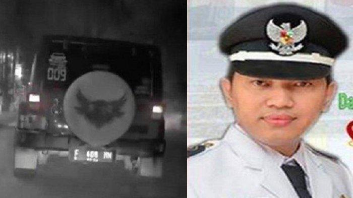 KADES MINTA MOBIL BARU -- Sosok Abdul Azis Anwar, Kepala Desa Cimanggis, Bojonggede dan oto mobil Jeep Rubicon (kiri) milik Abdul Azis Anwar, pada Senin (10/2/2025). Azis disorot usai minta mobil baru