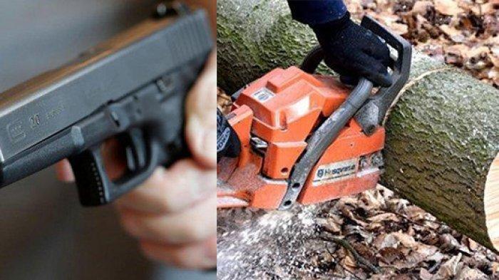KESAL Tidurnya Terganggu Suara Tebang Pohon, Pria di Jaksel Todong Pistol Berakhir Ditangkap Polisi