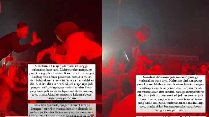KONDISI Tantri Kotak Usai Ditarik Penonton Sampai Jatuh dari Panggung 2 Meter, Maafkan Pelaku