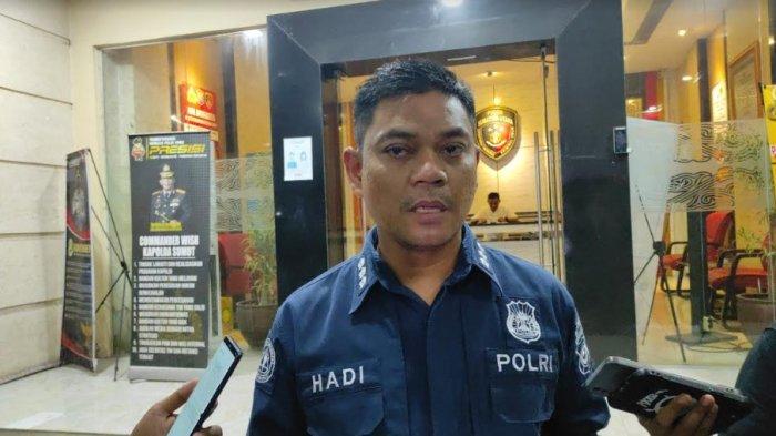 Kabid Humas Polda Sumut Kombes Hadi Wahyudi saat diwawancarai.