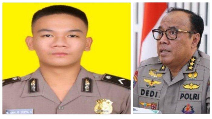 TAWARKAN KAKAKNYA MASUK POLRI:  Briptu Anumerta M Ghalib salah satu polisi yang gugur saat penggerebekan judi sabung ayam di Way Kanan, Lampung. Briptu Anumerta Ghalib diketahui sebagai tulang punggung keluarga, sebab sang ayah baru meninggal. Kini, polri menawarkan kakak Briptu Anumerta Ghalib untuk bergabung polri. Bila kakak Briptu Anumerta Ghalib bersedia, maka Polri akan membukakan jalur rekrutmen proaktif (rekpro) bintara. Hal itu diungkapkan Irwasum Polri Komjen Dedi Prasetyo melalui keterangan tertulis, Selasa (18/3/2025). (Istimewa)