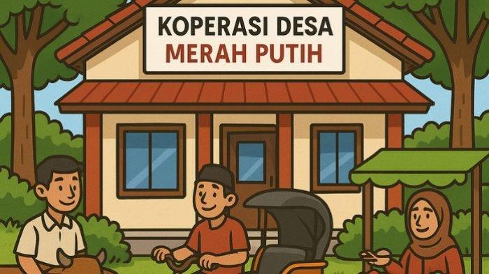KDMP- Ilustrasi kantor Koperasi Desa Merah Putih (KDMP) yang dicanangkan ada di setiap desa untuk meningkatkan ekonomi kerakyatan, khususnya di kalangan masyarakat desa.