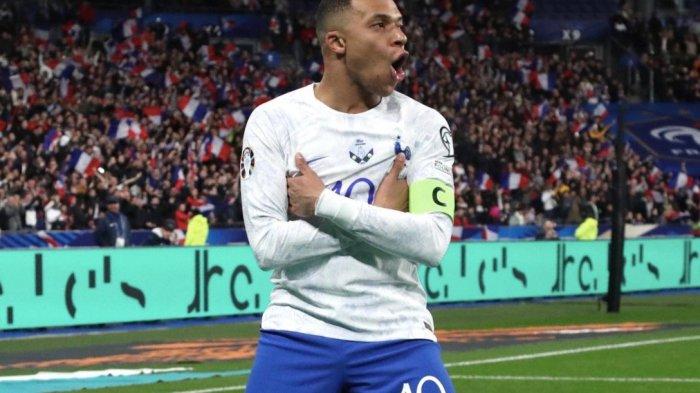 Kapten Prancis, Kylian Mbappe cetak dua gol ke gawang Belanda di Kualifikasi EURO 2024, Sabtu (25/3/2023)