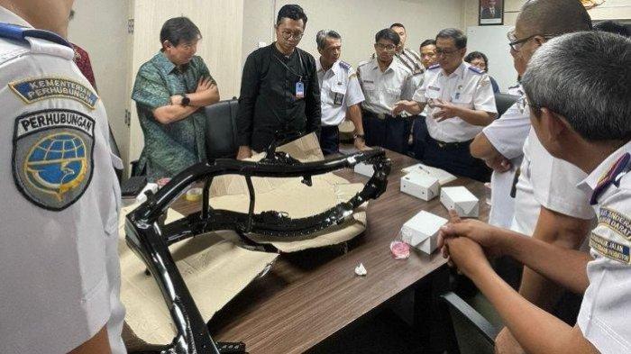 Kementerian Perhubungan memanggil PT Astra Honda Motor untuk dimintai penjelasan soal rangka eSAF di Gedung Kementerian Perhubungan, Jakarta Pusat, Senin (28/8/2023)
