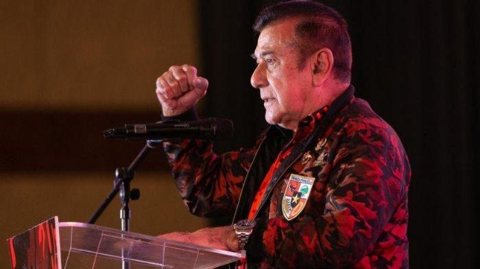 KETUA PP- Ketua Majelis Pimpinan Nasional Pemuda Pancasila (MPN PP) Japto Soerjosoemarno yang tersandung kasus dugaan gratifikasi Bupati Kutai Kartanegara,