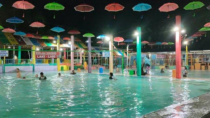 Kolam air panas milik taman rekreasi citra yang terletak di Desa Sumber Padi, Kecamatan Limapuluh, Kabupaten Batubara.
