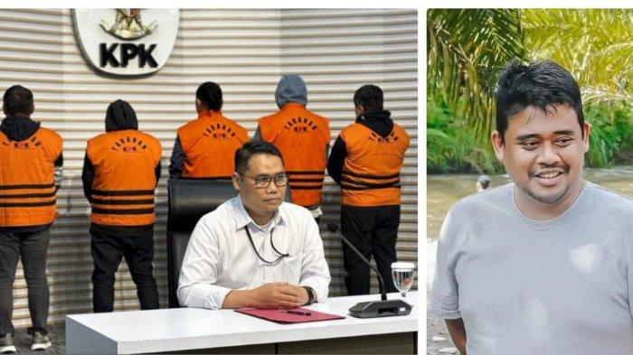 Pelaksana Tugas (Plt) Deputi Penindakan dan Eksekusi Komisi Pemberantasan Korupsi (KPK) Brigjen Pol Asep Guntur mengatakan, penyidik KPK  berpotensi akan memanggil Gubernur Sumatera Utara Bobby Nasution jika diperlukan terkait penelusuran aliran uang kasus korupsi PUPR Sumut. Hal ini disampaikan Asep Guntur dalam konferensi pers yang digelar di Gedung Merah Putih KPK, Jakarta Selatan, pada Sabtu (28/6/2025) sore. (Kolase Foto  Tangkapan Layar Video Konferensi Pers KPK/Istimewa)